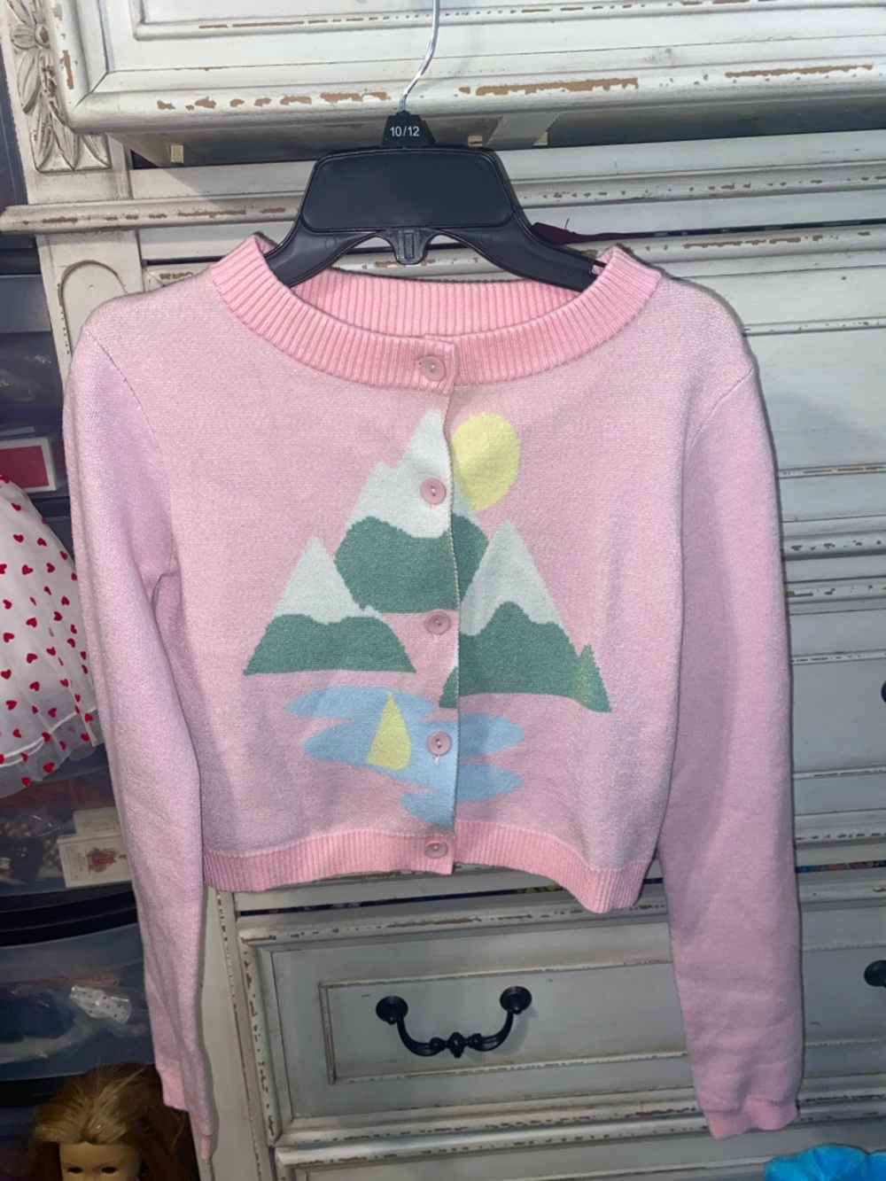 Princess Polly Pink Mountain Graphic Cardigan